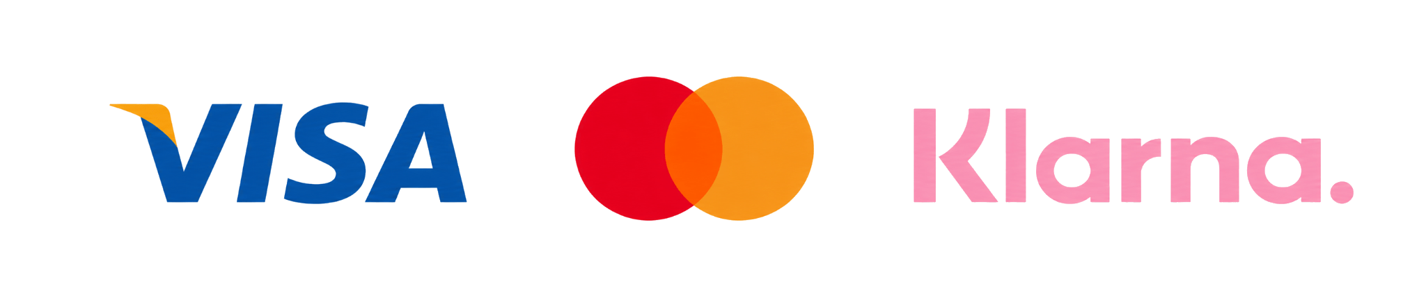 Visa, Mastercard and Klarna payment methods